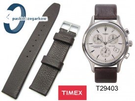 Pasek do zegarka Timex T29403 skórzany, brązowy 18 mm