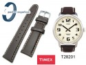 Pasek do zegarka Timex T28201 skórzany, brązowy 20 mm