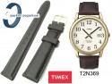 Pasek do zegarka Timex T2N369 skórzany,brązowy, 18 mm