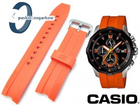 Pasek do zegarka Casio EFM-502 pomarańczowy gumowy