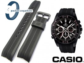 Pasek do zegarka Casio EFR-534, EMA-100, EFR-102 czarny gumowy