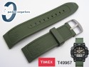 Pasek do zegarka Timex T49967 zielony gumowy 22mm