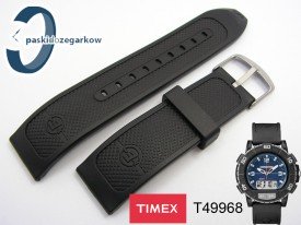 Pasek do zegarka Timex T49968 gumowy czarny 22 mm