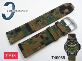 Pasek do zegarka Timex T49965 materiałowy moro 22 mm