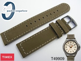 Pasek do zegarka Timex T49909 nubuk zielony 20 mm