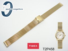 Bransoleta do zegarka Timex T2P458 stalowa w kolorze złotym 12 mm
