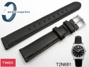 Pasek do zegarka Timex T2N681 skórzany czarny 16 mm