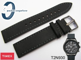Pasek do zegarka Timex T2N930 nubuk czarny 20 mm