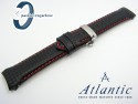 Pasek Atlantic WORLDMASTER DIVER 22 mm czarny carbonowy czerwone przeszycie