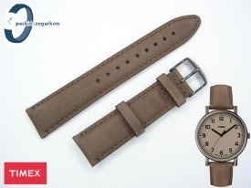 Pasek do zegarka Timex T2N957 20 mm skórzany brązowy