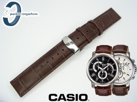Pasek do Casio BEM-506 skórzany brązowy 20 mm