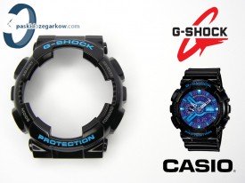 Bezel do zegarka G-Shock GA-110HC czarny połysk niebieskie napisy
