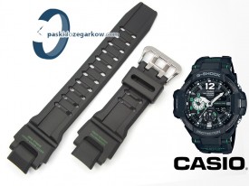 Pasek do zegarka Casio G-Shock GA-1100, GA-1100-1A3 czarny zielone napisy