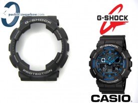 Bezel do zegarka Casio G-Shock GA-100-1A2, GA-100, GA-110 czarny matowy jasnoszare napisy