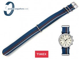 Pasek do zegarka Timex TW2P62400 20 mm, parciany, jednoczęściowy 