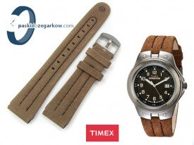 Pasek do zegarka Timex T49631 skórzany brązowy 20 mm