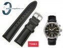 Pasek do zegarka Timex TW2P64900 czarny skórzany 22 mm