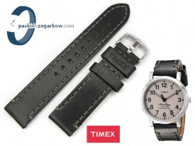 Pasek do zegarka Timex TW2P58800 czarny skórzany 20 mm