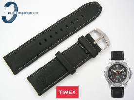 Pasek Timex T49988 czarny skórzany 22mm