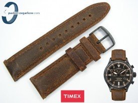 Pasek Timex TW2P64800 skórzany brązowy 22 mm