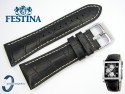 Pasek do zegarka Festina F16235 skórzany czarny 28 mm