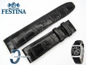 Pasek do zegarka Festina F6759 skórzany, czarny