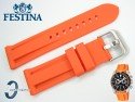 Pasek do Festina F16574 pomarańczowy gumowy 24 mm