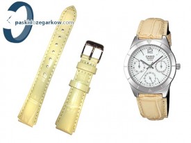 Pasek do zegarka Casio LTP-2069L-7A1 skórzany beżowy