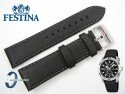 Pasek do Festina F16607 skórzany czarny 23 mm