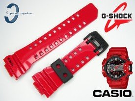 Pasek do Casio GBA-400 GBA-400-4 czerwony połysk