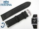 Pasek do Festina F16784 skórzany czarny 24 mm