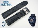 Pasek do Festina F16898 skórzany granatowy 25 mm