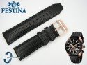 Pasek do Festina F16900 czarny skórzany 25 mm