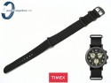 Pasek Timex TW2P71500 parciany czarny jednoczęściowy 20 mm