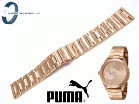 Bransoleta PUMA PU103582003 stalowa w kolorze różowego złota 20 mm