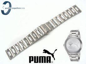 Bransoleta PUMA PU103582001 stalowa w kolorze srebrnym 20 mm