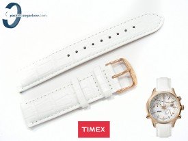 Pasek Timex TW2P87800 skórzany biały 22 mm