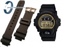 Pasek do zegarka G-Shock DW-6900MR czarny matowy sprzączka w kolorze złotym