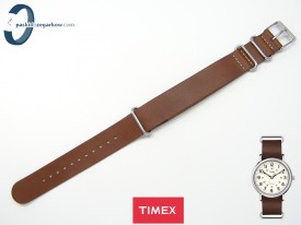 Pasek Timex T2P495 skórzany brązowy jednoczęściowy 20 mm