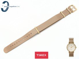 Pasek Timex TW2P98400 skórzany jednoczęściowy brązowy 18 mm