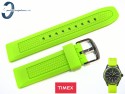 Pasek Timex T2P025 gumowy zielony 20 mm