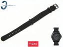 Pasek Timex T49933 parciany jednoczęściowy czarny 20 mm