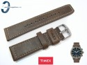 Pasek Timex TW2P84100 skórzany brązowy 22 mm
