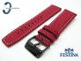 Pasek Festina F16584 skórzano-materiałowy w kolorze czerwonym 24 mm