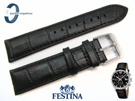 Pasek Festina F16760 skórzany czarny 22 mm
