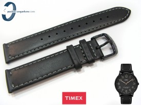 Pasek Timex TW2P95900 skórzany, czarny 20 mm