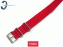 Pasek Timex T2N751 parciany czerwony 20 mm jednoczęściowy