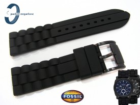 Pasek Fossil FS4487, FS4605 czarny silikonowy 24 mm