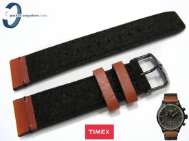 Pasek Timex T2P95500 skórzano-materiałowy 22 mm
