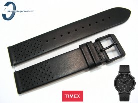 Pasek Timex TW2R26800 skórzany, czarny 20 mm